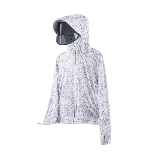 Premium Material Maxbell Women Sun Protection Hoodie Sunproof Cooling Shirt for Running Summer Riding 4XL White Efficient