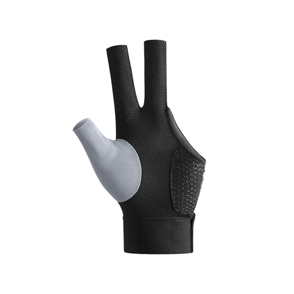 Innovative Maxbell Three Fingers Gloves Left Hand Anti Slip Elastic Pool Cue Mitts Gray Eco-Friendly