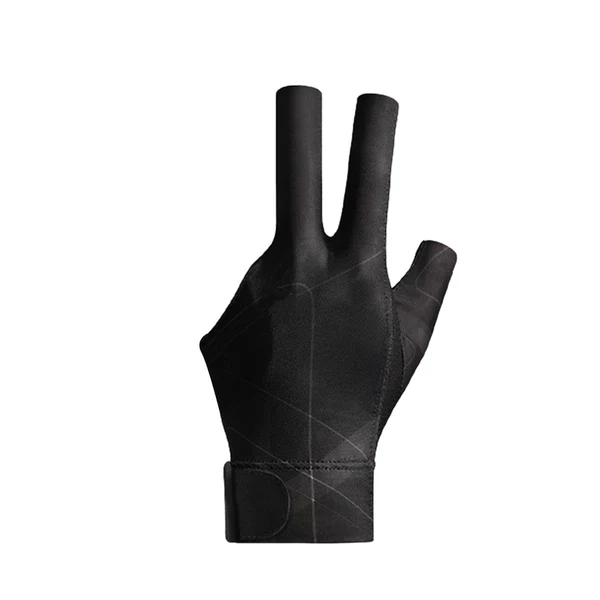 Unique Maxbell Three Fingers Gloves Left Hand Anti Slip Elastic Pool Cue Mitts Black Gray Modern