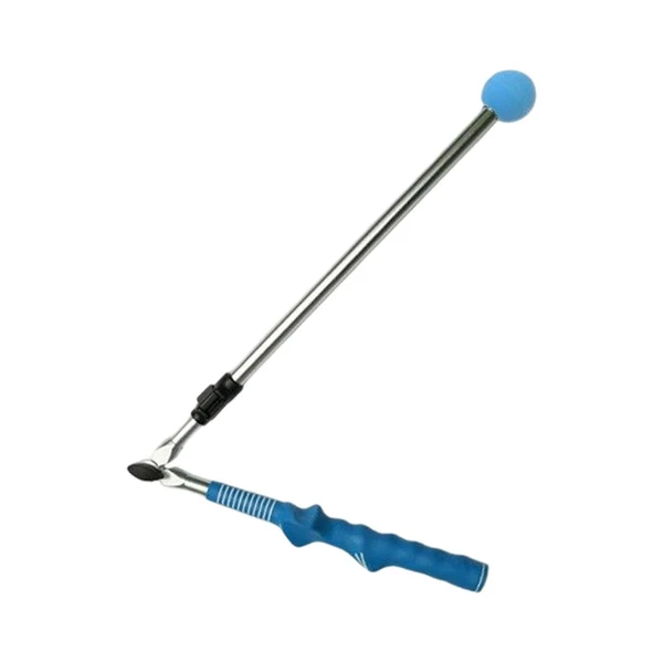 Carefully Designed Maxbell Foldable Warm up Stick Telescopic Training Aid 79cm Adult Golf Swing Trainer Blue Grip Argent Rod User-Friendly
