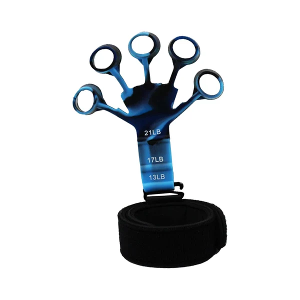Secure Maxbell Hand Grip Strengthener Gym Finger Resistance Band Finger Exerciser Stretcher Blue Exclusive