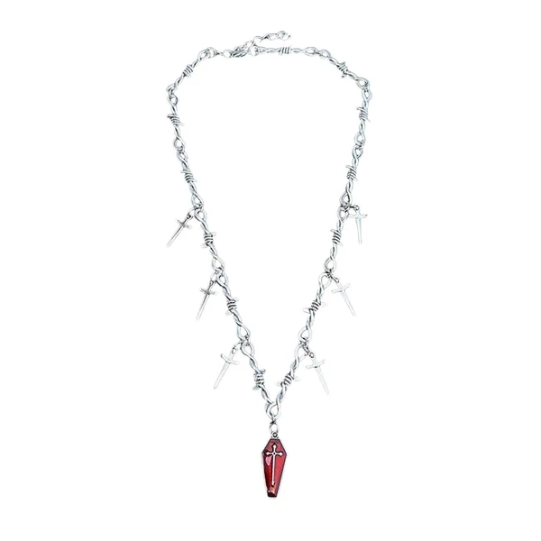 Contemporary Maxbell Hip Hop Cross Jewelry Statement Rock Girl Women Unique for Daily Outfit Prom Necklace Healthy