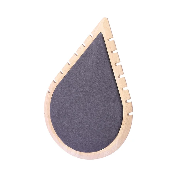 Premium Material Maxbell Drop Shaped Necklace Display Stand Wooden Rack for Countertop Shows Selling S Gray Eco-Friendly