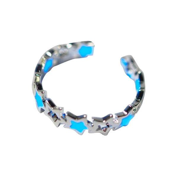Soft Maxbell Opening Ring Unique Creative Finger Ring for Holidays Halloween Party Favors Sky Blue Specialty