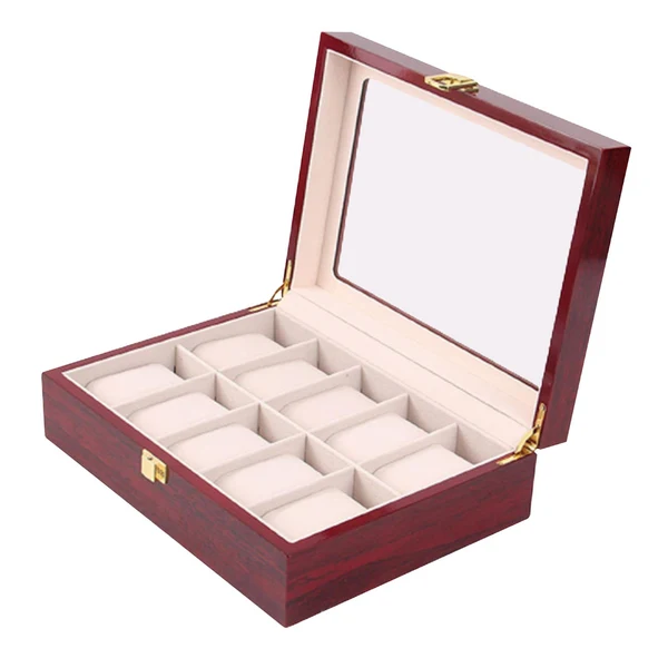 Top-Quality Maxbell Watch Box Organizer Premium Wooden Watch Box for Girls Women Home Decoration 10 Slot Stylish