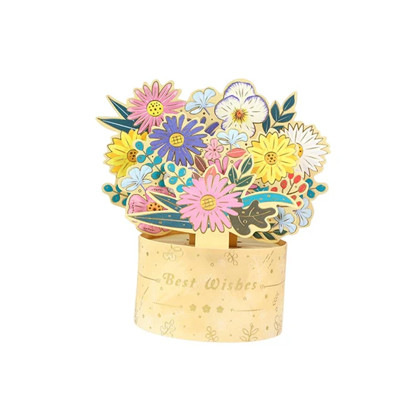 Exceptional Maxbell 3D Greeting Card Gift Card Popup Card for Birthday Thinking You Mother's Day yellow Sophisticated