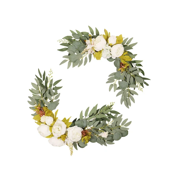 Versatile Maxbell 2x Wedding Arch Decorations Flowers Garlands Floral for Party Craft Art Home White Responsible