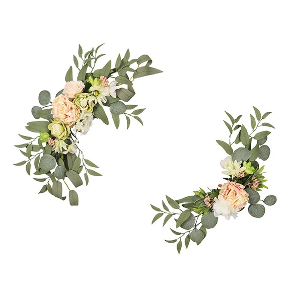 Long-Lasting Maxbell 2Pcs Wedding Arch Flowers Artificial Floral Swag for Ceremony Wedding Garden Refined