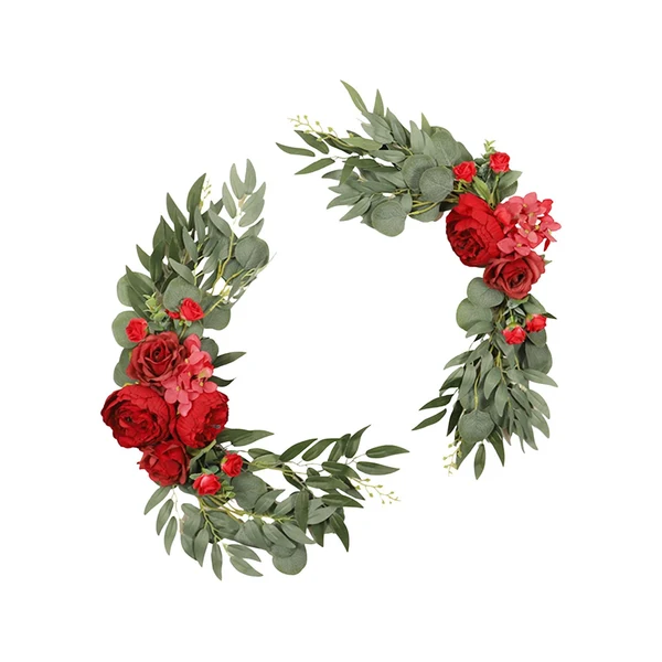 Soft Maxbell 2x Wedding Arch Decorations Flowers Garlands Floral for Party Craft Art Home Red Durable