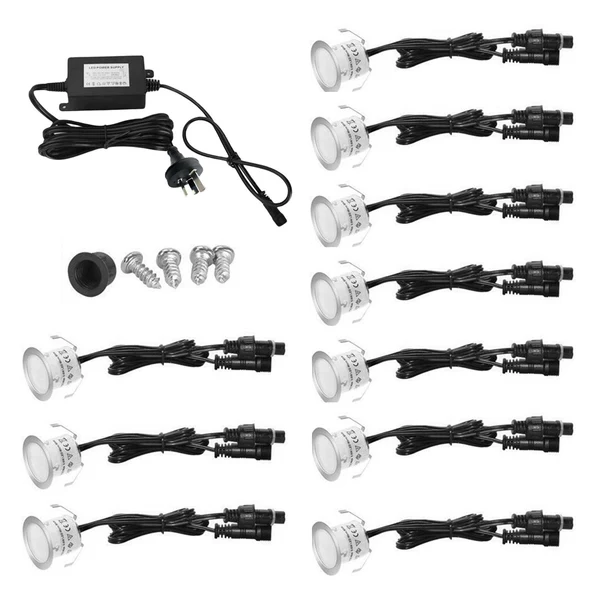Authentic Maxbell 10Pcs LED Deck Light IP67 Waterproof Outdoor Lamp for Garden Landscape Decor Warm White Flexible