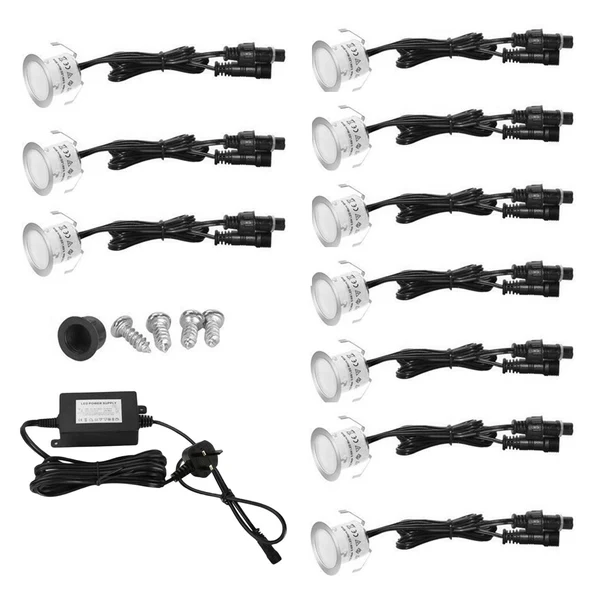 Luxury Maxbell 10Pcs LED Deck Light IP67 Waterproof Outdoor Lamp for Garden Landscape Decor White Top-Quality
