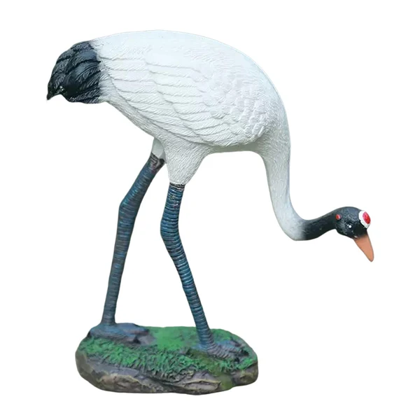 Innovative Maxbell Outdoor Garden Art Sculptures Crane Miniature for Porch Fairy Garden Desktop 13cm Contemporary