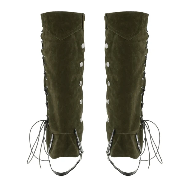 Traditional Maxbell Pirate Boot Covers Knight Warrior Costume Accessories Medieval Gaiters Green Professional