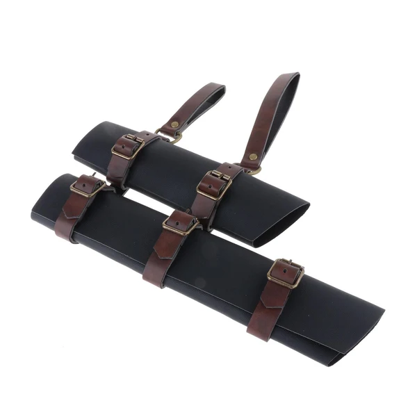Selected Maxbell Double Waist Scabbard Weapon Rapier PU Dagger for Cosplay Stage Adults Black and Brown Fine
