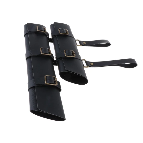 High-Grade Maxbell Double Waist Scabbard Weapon Rapier PU Dagger for Cosplay Stage Adults Black Outstanding