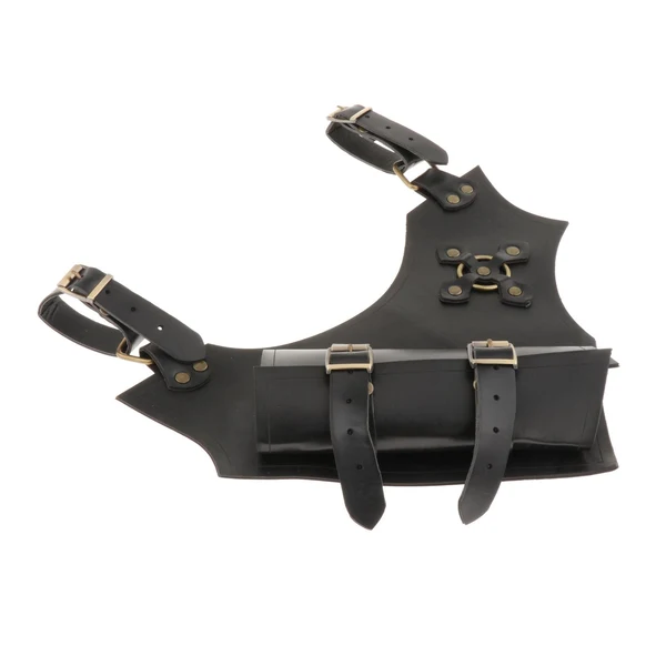 Safe Maxbell Medieval Sword Frog Viking PU Leather Vintage for Knight Cosplay Performance Black Selected