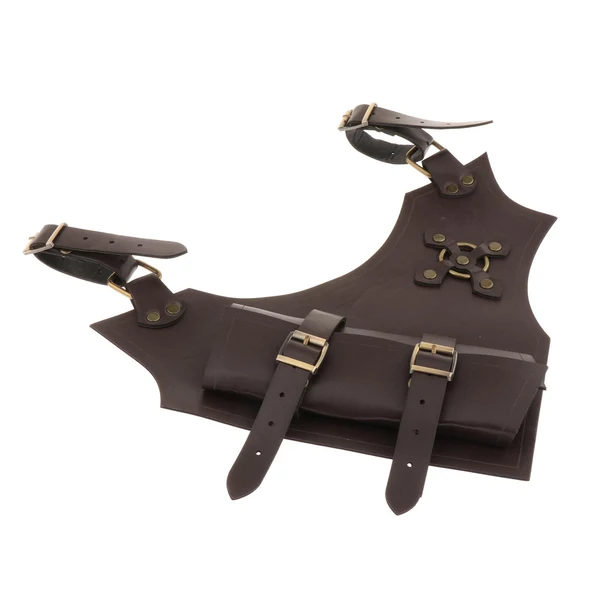 World-Class Maxbell Medieval Sword Frog Viking PU Leather Vintage for Knight Cosplay Performance Brown Elite