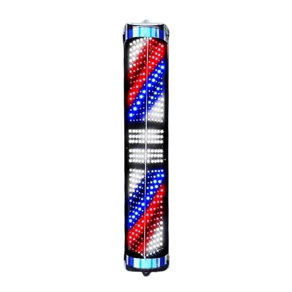 Traditional Maxbell LED Rotating Barber Pole Light Classic Waterproof for Salon Hairdressing 0.7m Blue Edge Consistent