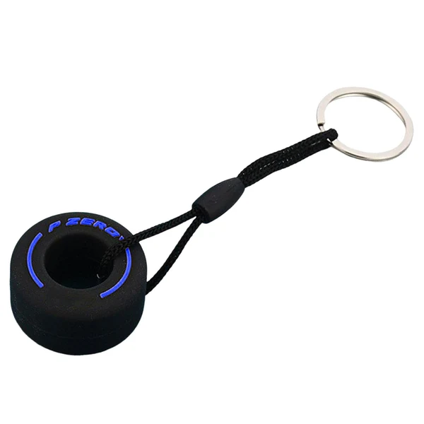 Breathable Maxbell Tire Key Chains Bag Charm Rubber Keyfob Mini Keyring for Car Accessories Men Blue Functional