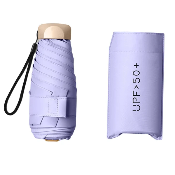 Superior Maxbell Mini Sun Protection Umbrella with Case for Men and Women Sturdy Car Umbrella Light Purple Artisan