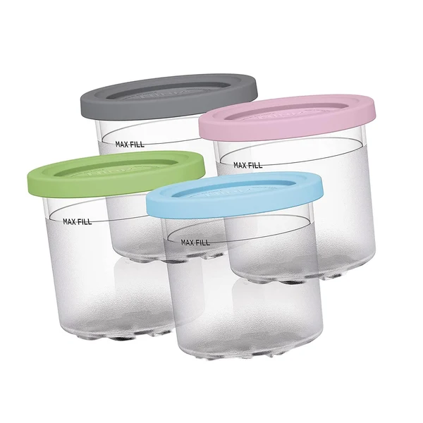 Flexible Maxbell 4Pcs zer Food Storage Tubs with Silicone Lid for Kitchen Restaurant Elite