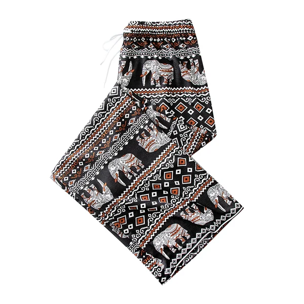High-Quality Maxbell Yoga Pants Boho Thai Beach Baggy Pants Hippy Female Harem Trousers Brown Durable