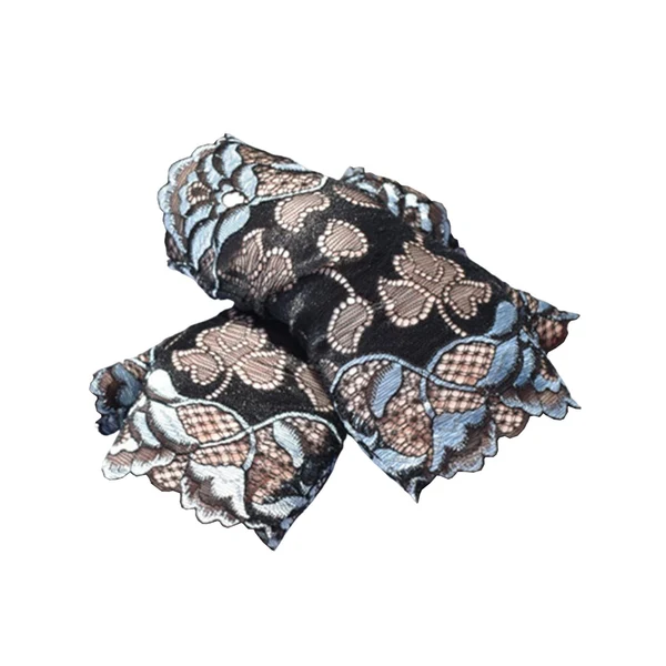 High-End Maxbell Fingerless Gloves Sunscreen Summer Accessories Women Lace Gloves for Costume Light Blue Luxury