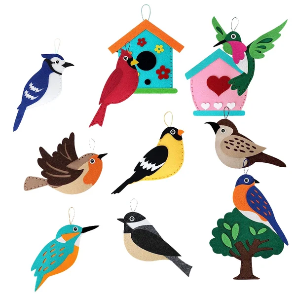 Effective Maxbell Felt Sewing Kits Fish and Birds Art Craft Kits for Beginners for Girls Boys Green