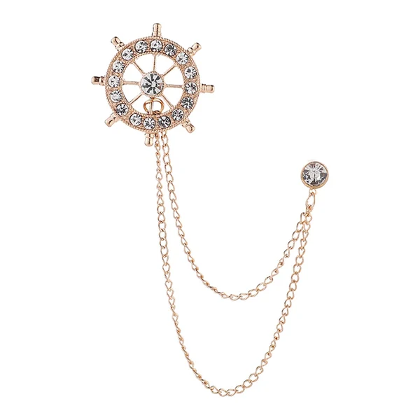 Responsible Maxbell Tassel Chain Brooch Link Chains Pin Brooches Lapel Pin for Men Tuxedo Shirts Original
