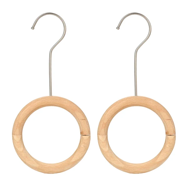 Clean Maxbell Wooden Scarf Ring Holder Skirts Belt Tie Closet Organiser Hangers Space Saver Matte Lightweight