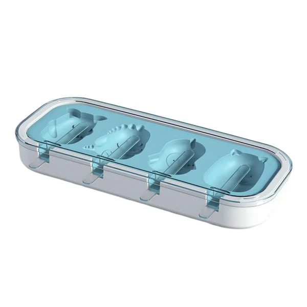 Fashionable Maxbell Popsicle Mould Cartoon Easy to Clean with Reusable ice rods Ice Cube Maker Blue Authentic