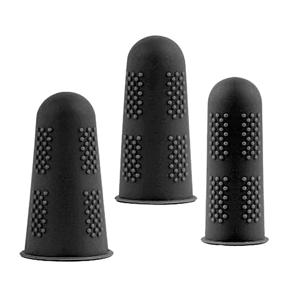 Exceptional Maxbell 3x Finger Thumb Cots Non Slip Gloves Finger Sleeves Fingertip Cover Silicone black Responsible