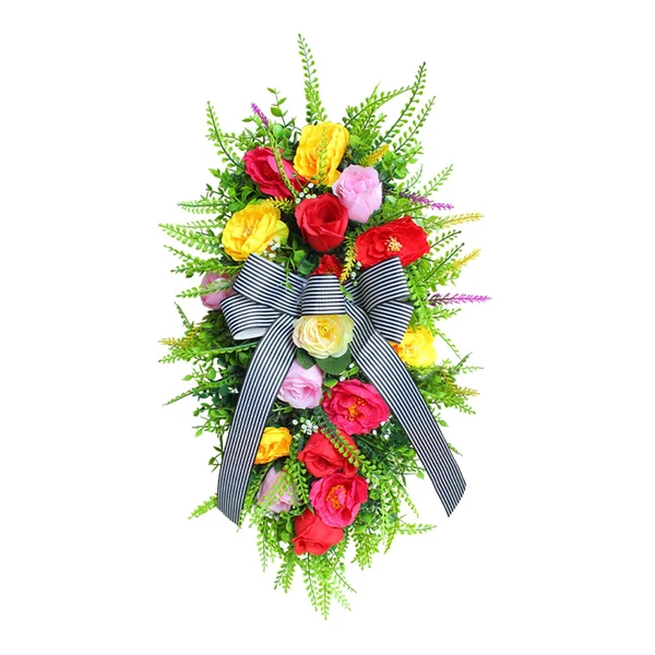 Top-Quality Maxbell Floral Teardrop Swag Spring Summer Decoration Party Artificial Flower Wreath Prestigious