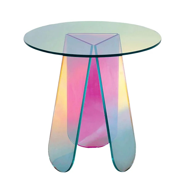 Elite Maxbell Coffee Table End Table DIY Rainbow Acrylic Side Table Fashionable NightStand DIY 40x45cm Quality