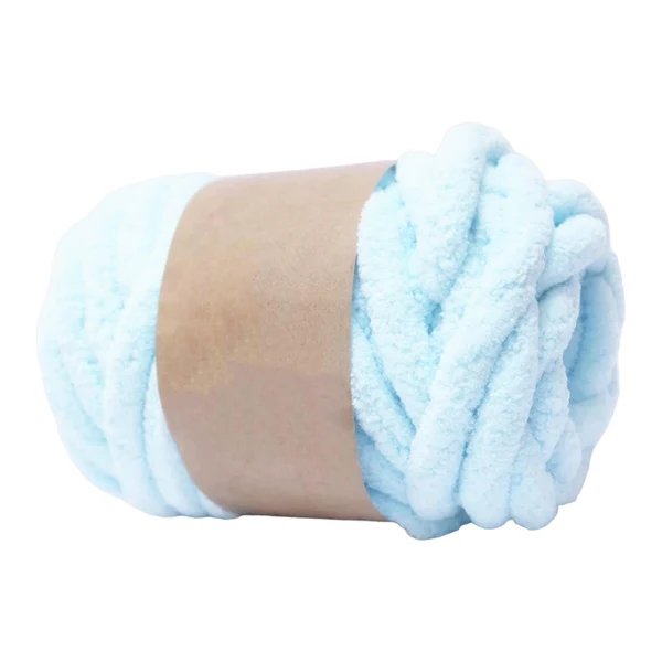 Lightweight Maxbell Thick Chunky Yarn Hand Knitting DIY Weight Yarn for Throw Rug Making Weaving light blue Official