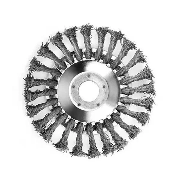 Pure Maxbell Rotary Steel Wire weeds Brush Head Coating for Paving Stone Pavement Driveway 15cm diameter Prestigious