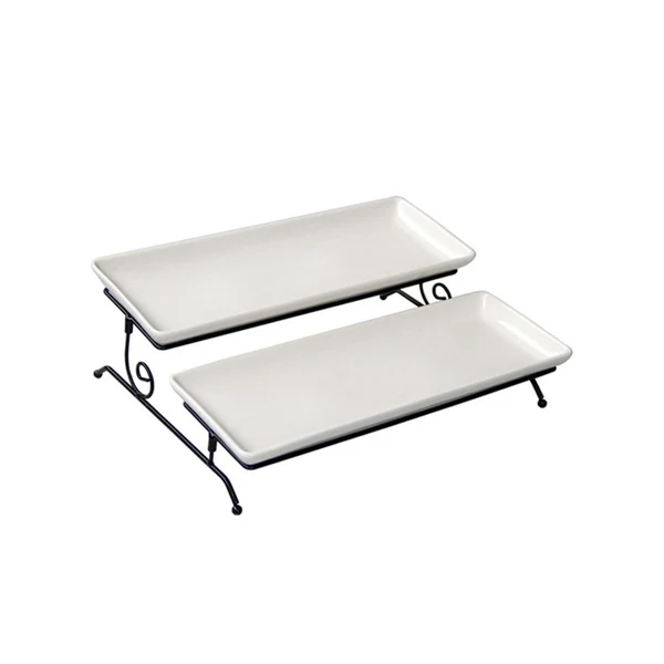 Refined Maxbell Tiered Tray Stand Serving Plates for Wedding Party Birthday Detailed