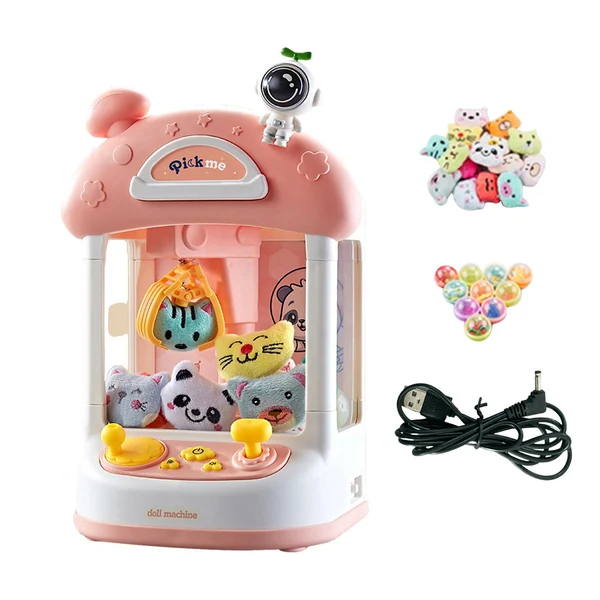 Durable Maxbell Kids Claw Machine Lovely Electronic Small Toys for Party Birthday Gifts Pink 20 Dolls Fine