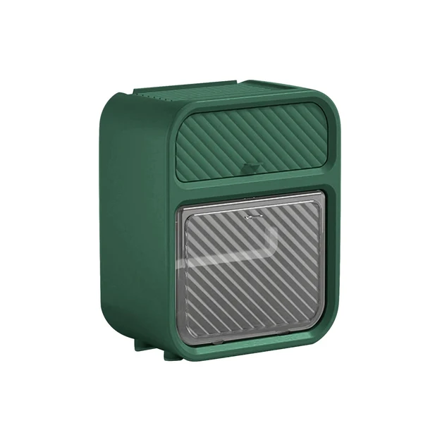 Fine Crafted Maxbell Tissue Storage Box Double Layer Bathroom Organizer for Kitchen Home Bathroom Dark Green Smooth