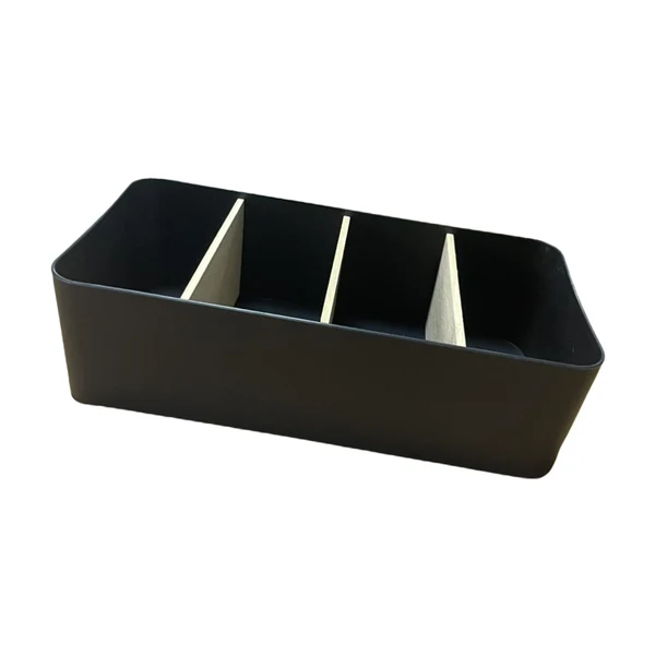 Sophisticated Maxbell Remote Control Holder Make up Organizer Desktop for Remotes Bedside Sundries rectangle Black Luxury