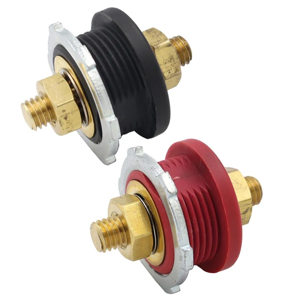 Clean Maxbell thru Panel Battery Terminal Connector for Agricultural Vehicle Auto R Red Black Natural