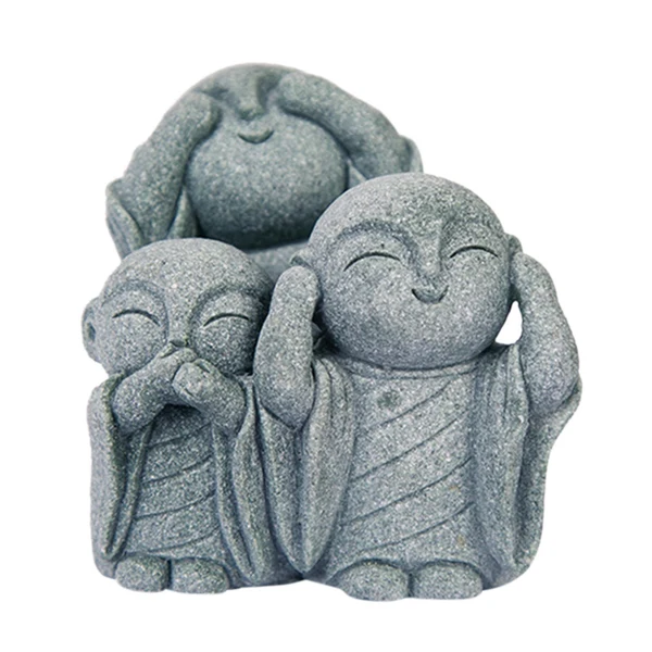 Long-Lasting Maxbell Maxbell Buddha Fish Tank Decorations Sculpture Monk Figurine for Tabletop Car Garden Style B Comfortable