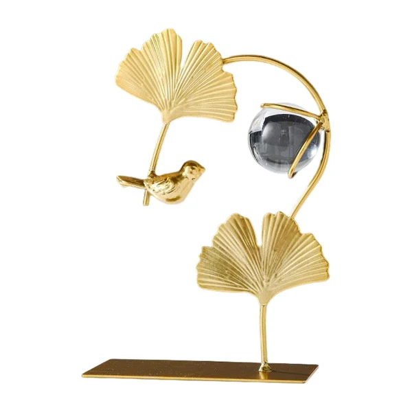 Healthy Maxbell Leaves Statue Figurine Home Desk Leaves Decorative Decoration Leaf Sculpture 12x6x19cm Sophisticated