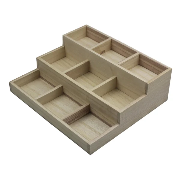 Smart Maxbell Wooden Makeup Organizer Drawer Bathroom Organizer Case Jewelry 9 Grid 3 Tier Original Design