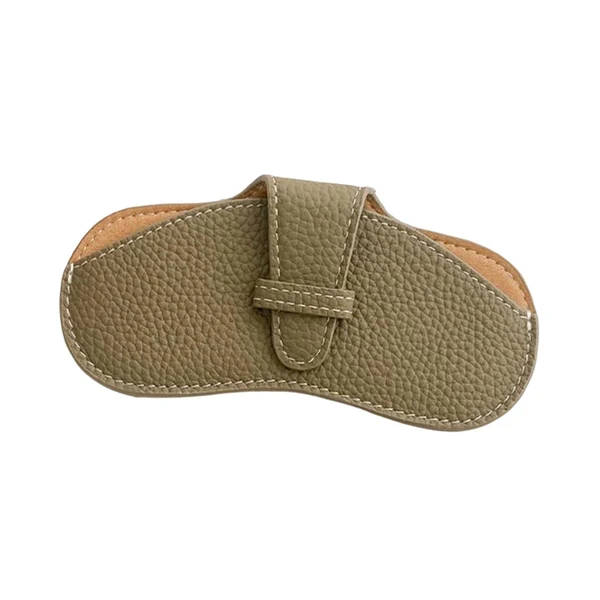 Eco-Friendly Maxbell Soft Glasses Case Durable Lightweight PU Leather for Women Men Camping Gray Green