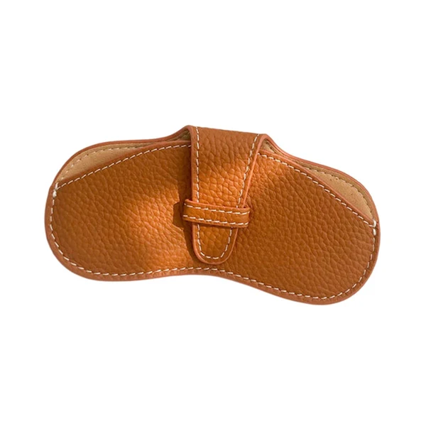 Enhanced Maxbell Soft Glasses Case Durable Lightweight PU Leather for Women Men Camping Brown Relaxed