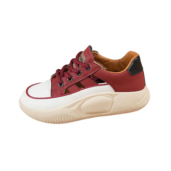Functional Maxbell Women Platform Sneakers Lightweight Thick Soled Sneakers Female Summer Shoes 39 Red Flexible
