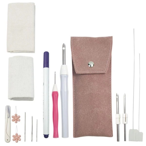 Safe Maxbell Embroidery Punch Needle Set Sturdy Handmade for Children Adults Cross Stitch Gray Fine