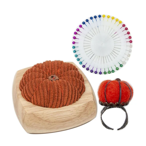 Functional Maxbell Pincushion Kit Durable Pumpkin Shaped for Quilting Embroidery Craft Projects Orange Classic