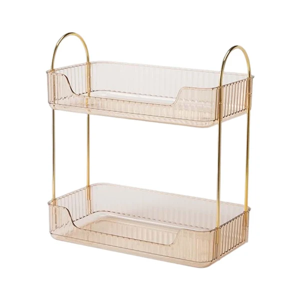 Innovative Maxbell Kitchen under Sink Standing Rack Vanity Counter Organizer Shelf for Lipstick 2 Tier Yellow Original